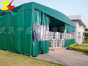 武汉工厂大型活动推拉帐篷,轮式伸缩雨棚,夜市大排档帐篷,尺寸定做